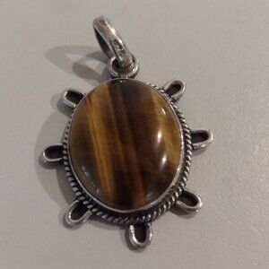 Sterling Silver Tiger Eye Pendant